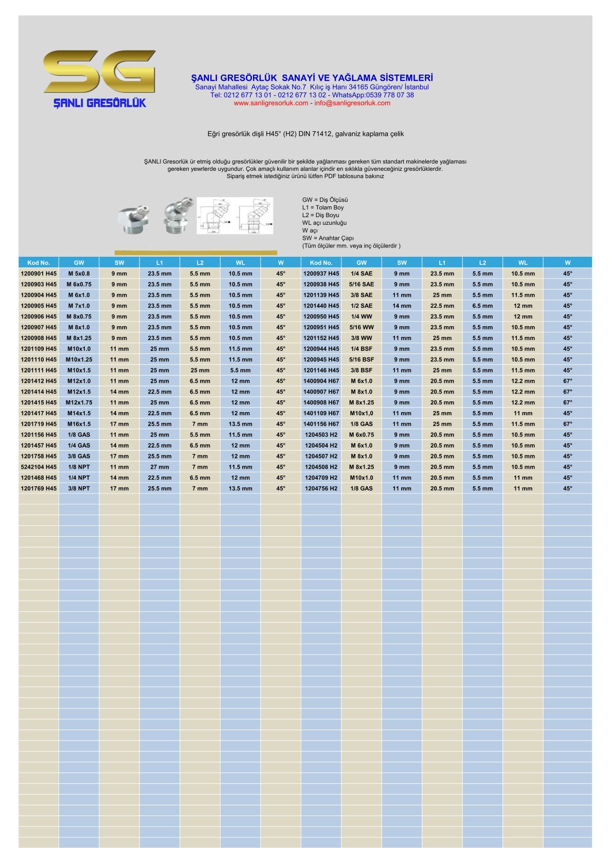 Egri-gresorluk-disli-H45°-H2-DIN-71412-galvaniz-kaplama-celik