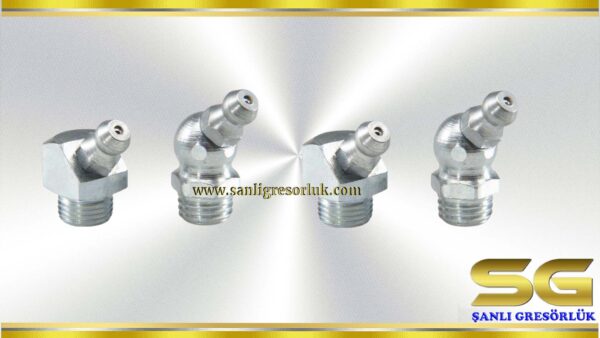 Hydraulic grease nipple H45 (H2) DIN 71412, zinc-plated steel Hydraulic grease nipple H45 (H2) DIN 71412, zinc-plated steel